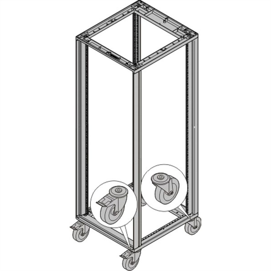 SCHROFF Lenkrollen - LENKROLLEN SET 400KG 125D 4X