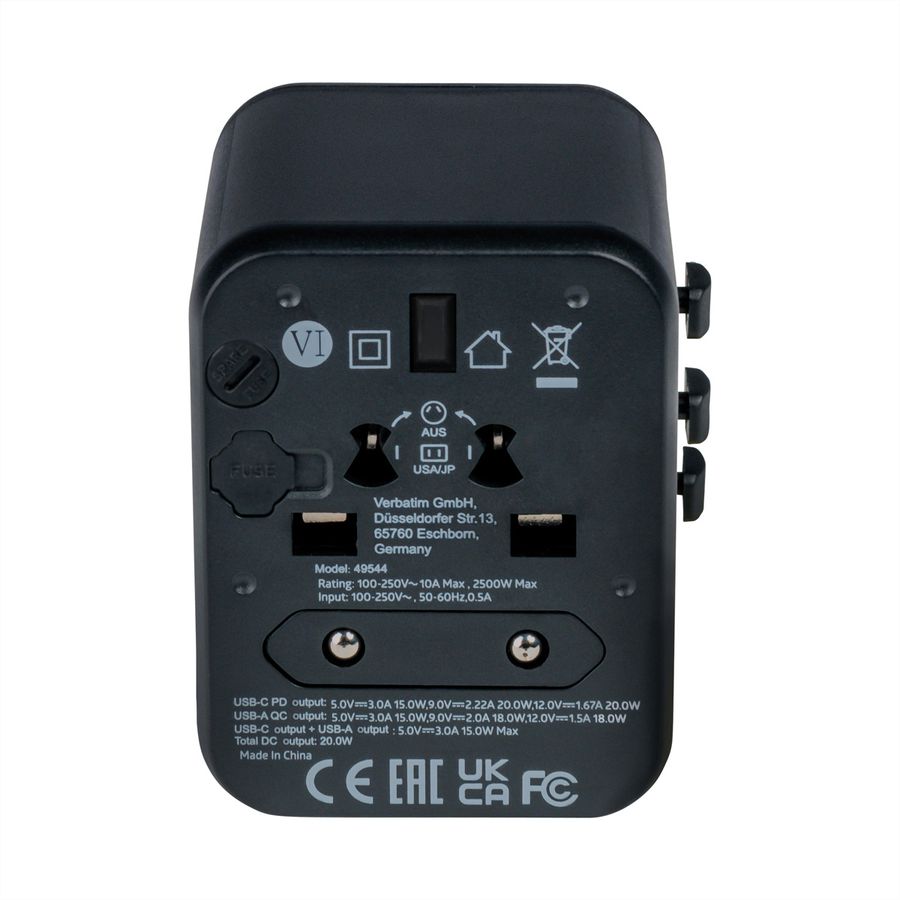 VERBATIM Universal Traveladapter UTA-02, weltweit