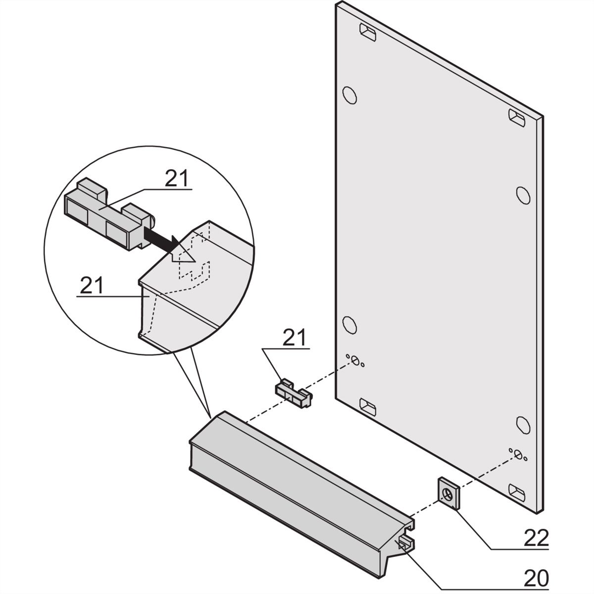 SCHROFF Aluminium-Profilgriff - ALU-PROFILGRIFF 5TE