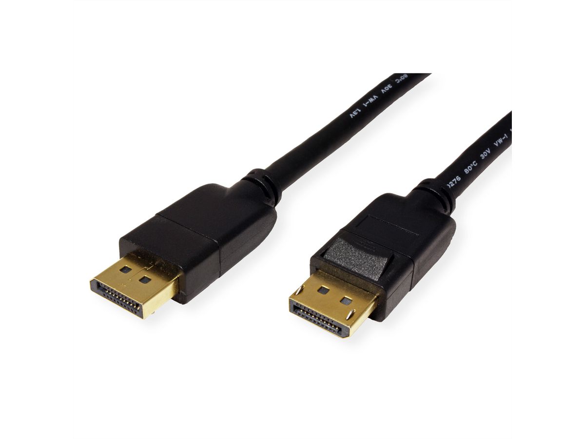 ROLINE DisplayPort Kabel, v1.4, DP ST - ST, schwarz, 1 m