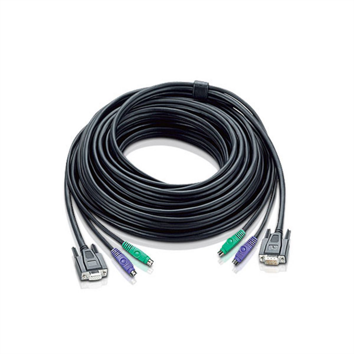 ATEN 2L-1010P/C KVM VGA Anschlusskabel, schwarz, 10 m