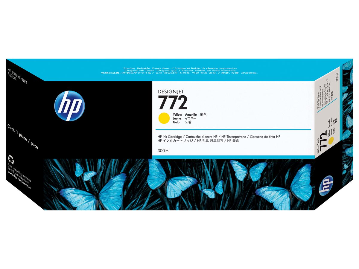 HP 772 Gelb DesignJet Druckerpatrone, 300 ml