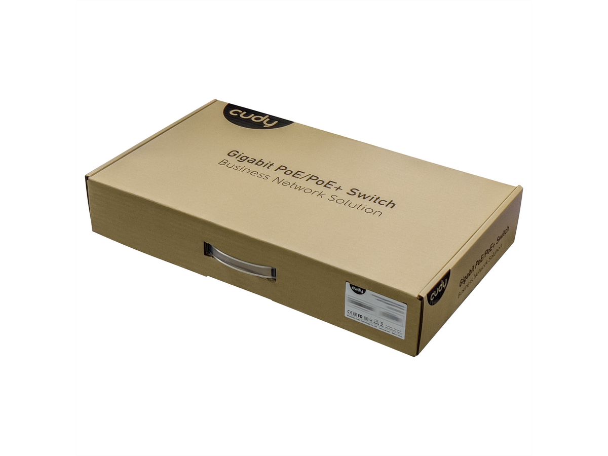 CUDY GS1020PS2 16-Port Gigabit PoE+ Switch 2 Gigabit SFP Ports 200W