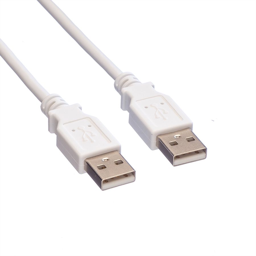 VALUE USB 2.0 Kabel, Typ A-A, weiß, 0,8 m
