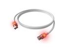 EasyLan DualBoot LED Patchkabel RJ45 S/FTP Kat.6A (Class EA), mit saCon Stecker, LSOH, weiß, 5 m