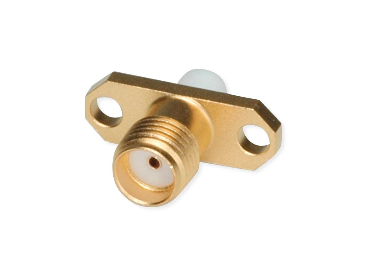 TELEGÄRTNER SMA-Einbaubuchse mit Flansch, vergoldet
