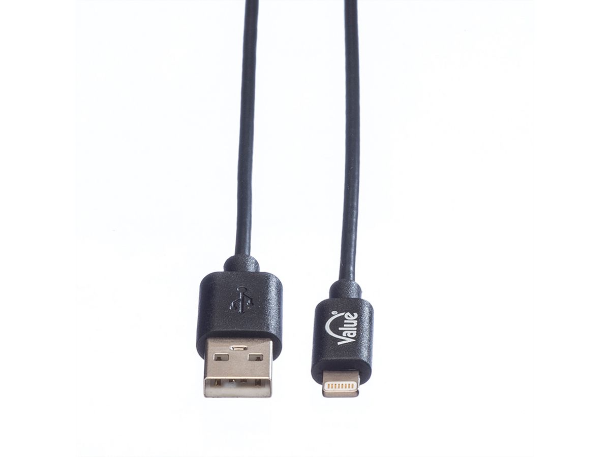 VALUE USB 2.0 Sync- & Ladekabel mit Lightning Connector, 1,8 m