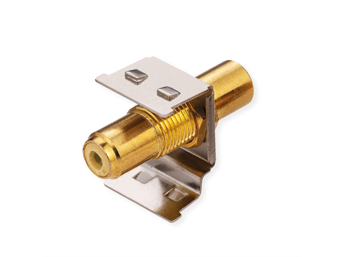ROLINE RCA-Keystone-Kupplung, Metall, gelb