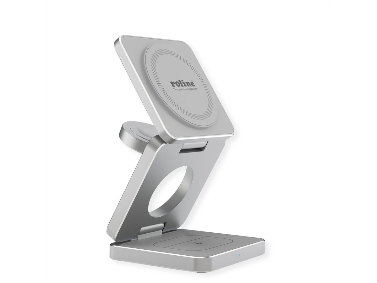 ROLINE 3-in-1 Induktions-Ladestation, faltbar, für Apple