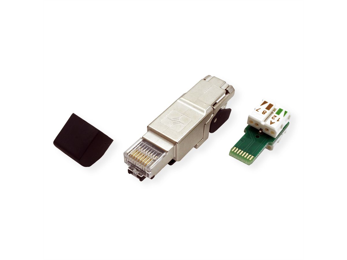 TELEGÄRTNER MFP8 feldkonfektionierbarer RJ-45 Stecker, Kat.6A (Class EA) T568A