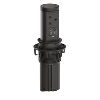 BACHMANN ELEVATOR2 1xUK, 1xUSB C/C 45W RAL9005 L=2,0m UK13A