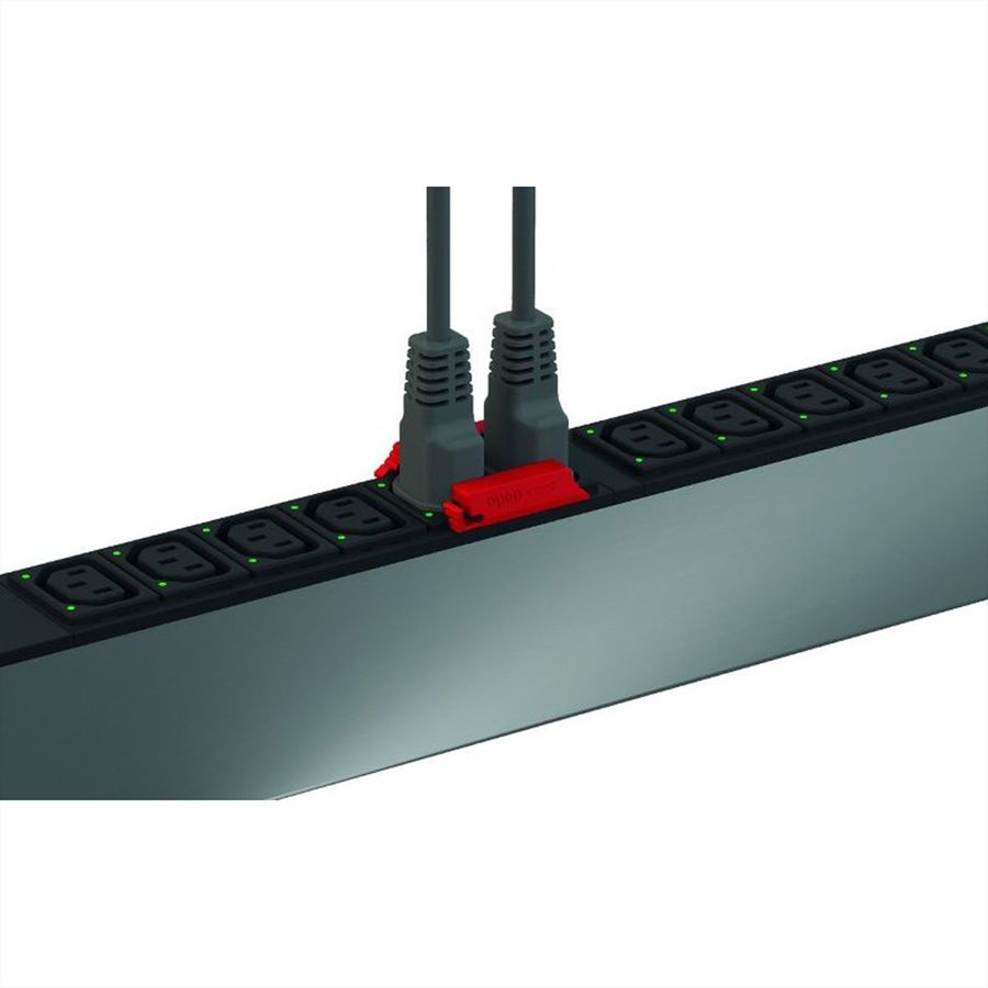 BACHMANN PDU Verriegelungs Clips, für C13 Buchsen, 12er Set, rot
