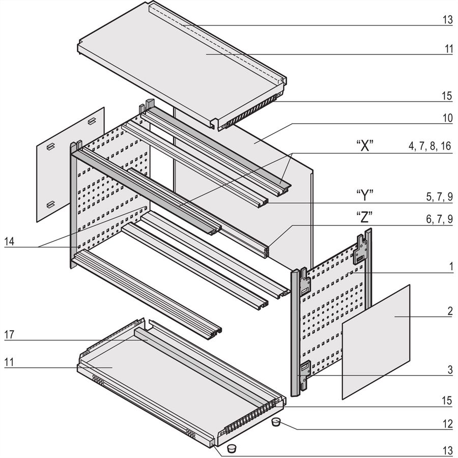 SCHROFF ratiopacPRO air Komplettgehäuse - RAT.PRO AIR HF 6/7 84TE 315T