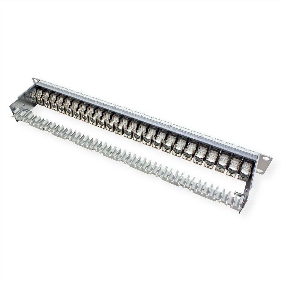 METZ CONNECT 19"-Panel 1HE bestückt mit 24 E-DAT Modulen Cat.6A (Class EA)