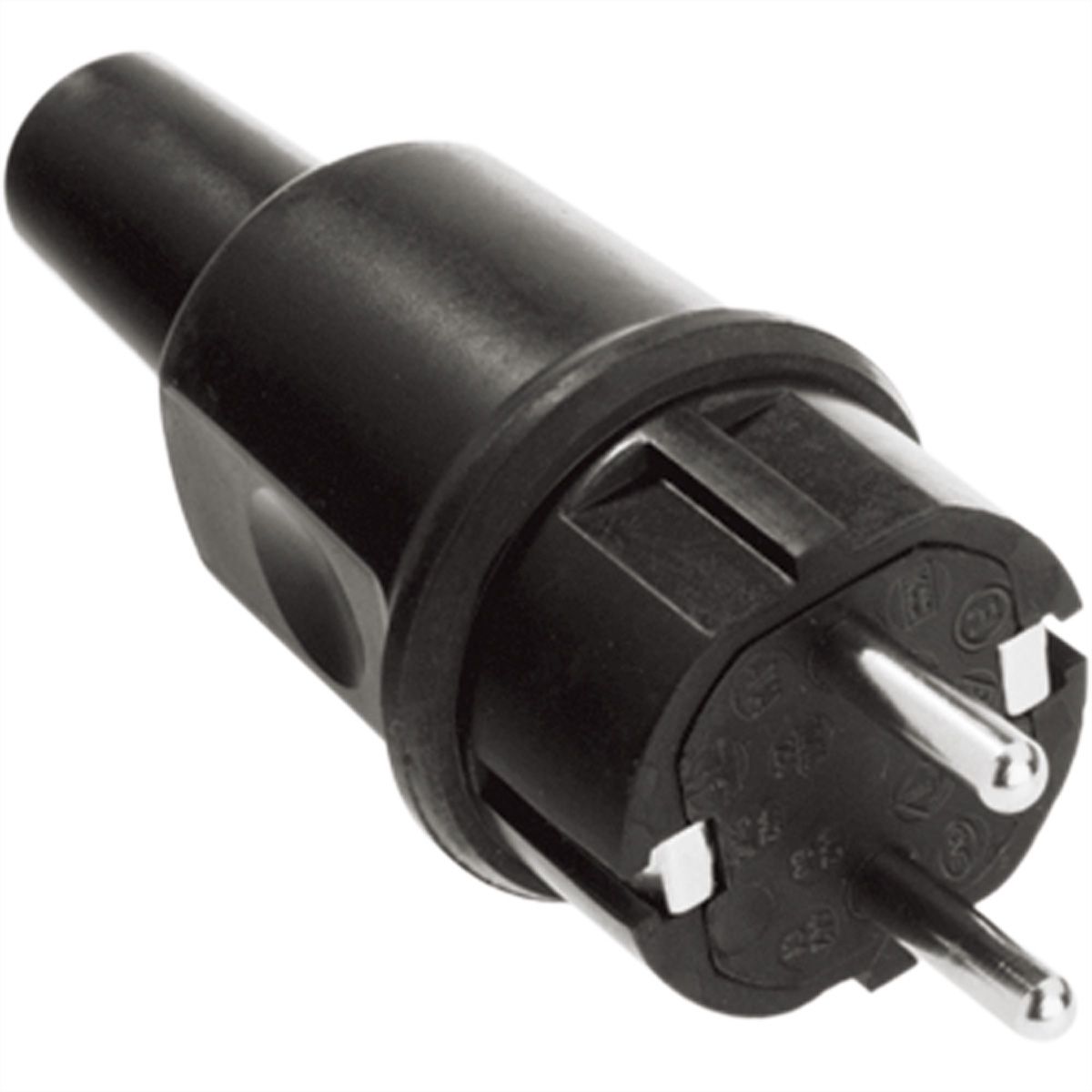 BACHMANN Vollgummistecker schwarz Typ442, IP44