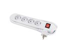 BACHMANN SMART Steckdosenleiste 4x Schutzkontakt, Schalter, weiß, 1,5 m