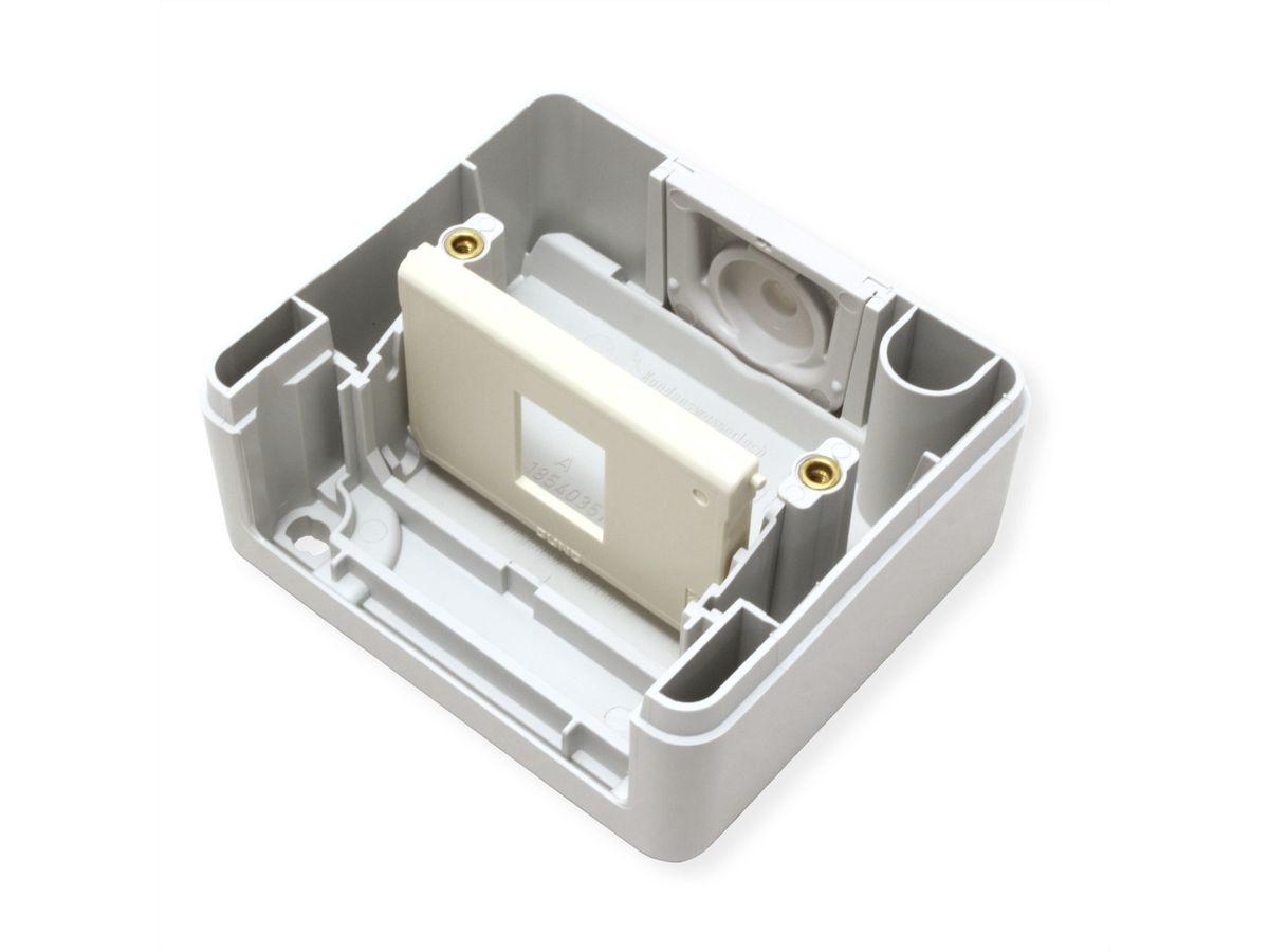 TELEGÄRTNER Gehäuse AP IP44, mit Mont-Einsatz für AMJ-Modul
