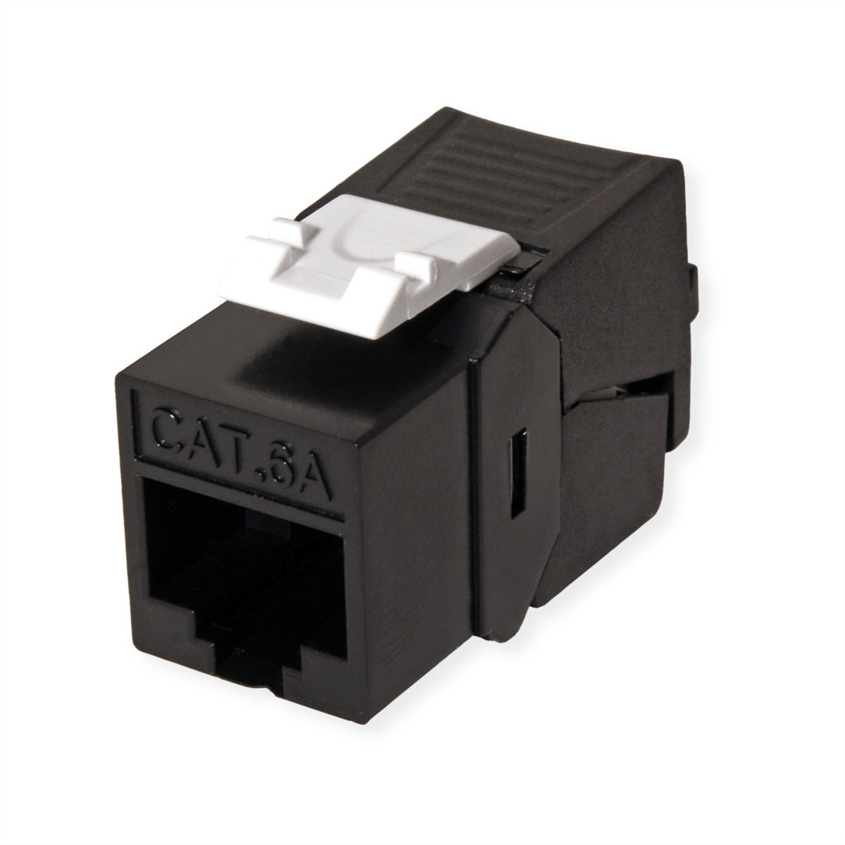 ROLINE Cat.6A (Class EA) Keystone, ungeschirmt, werkzeuglos, SLIM, schwarz