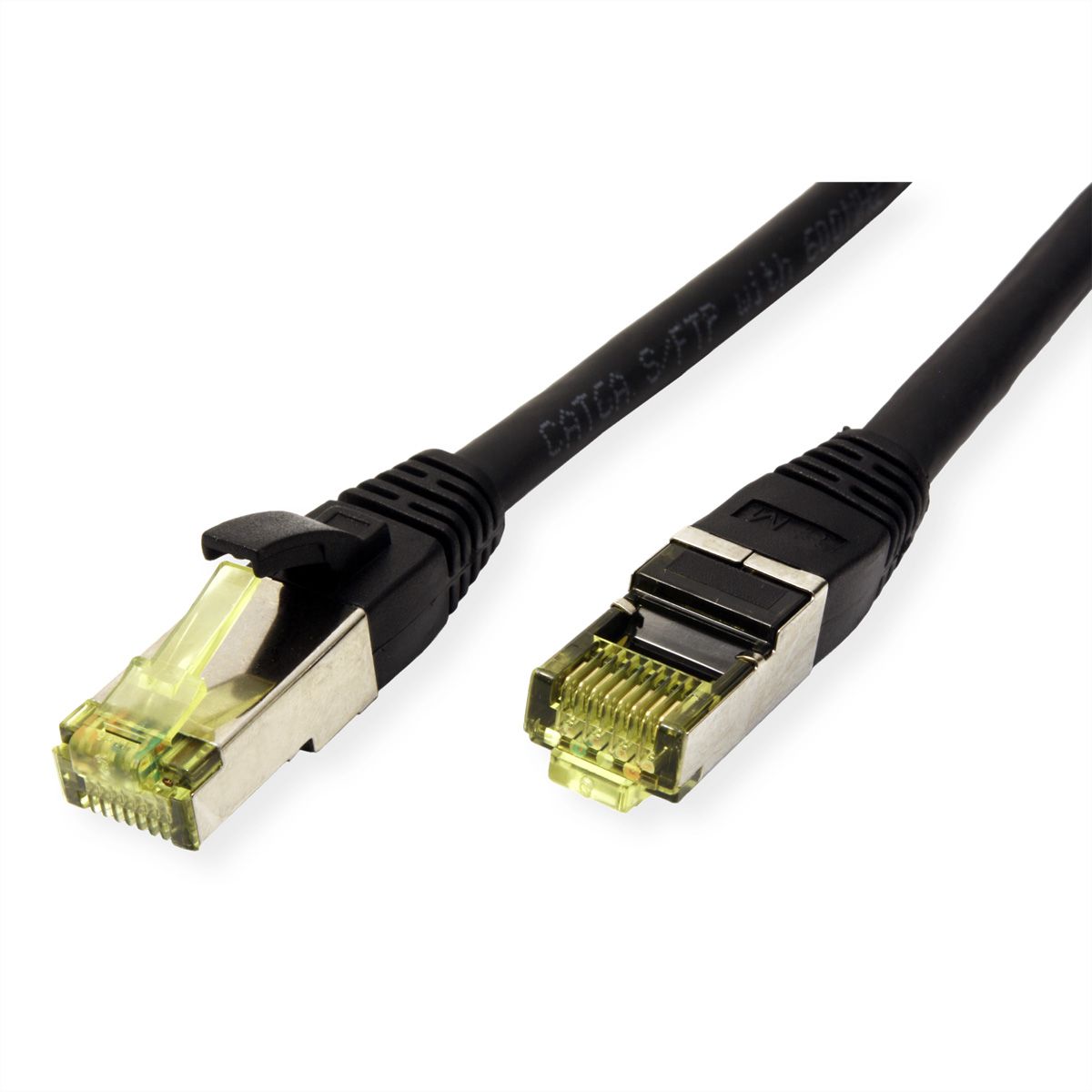 ROLINE Outdoor Patchkabel Cat.6A (Class EA) S/FTP (PiMF), Litzendraht, LSOH, schwarz, 7 m
