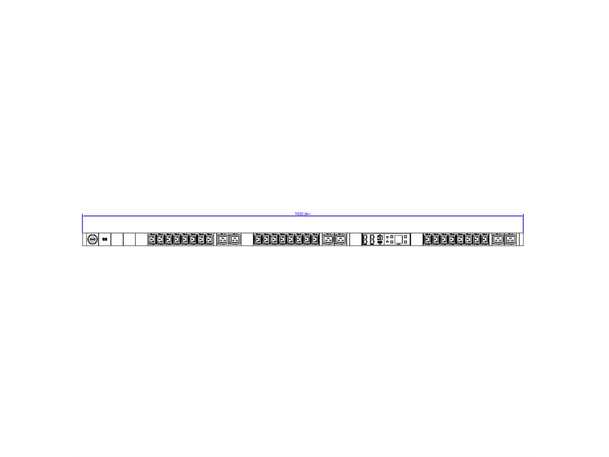 BACHMANN BN3500 24xC13 6xC19, Messung p.Sd. H05VV-F 3G2,5 CEE3x16A LAN