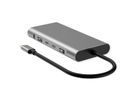 VALUE USB Typ C Dockingstation, 2x HDMI (4K60 und 4K30), 1x DP 4K60, 1x VGA, 1x Gb Ethernet, 2x USB C, 2x USB A (3.2 Gen1 und USB 2.0, 1x Type C PD