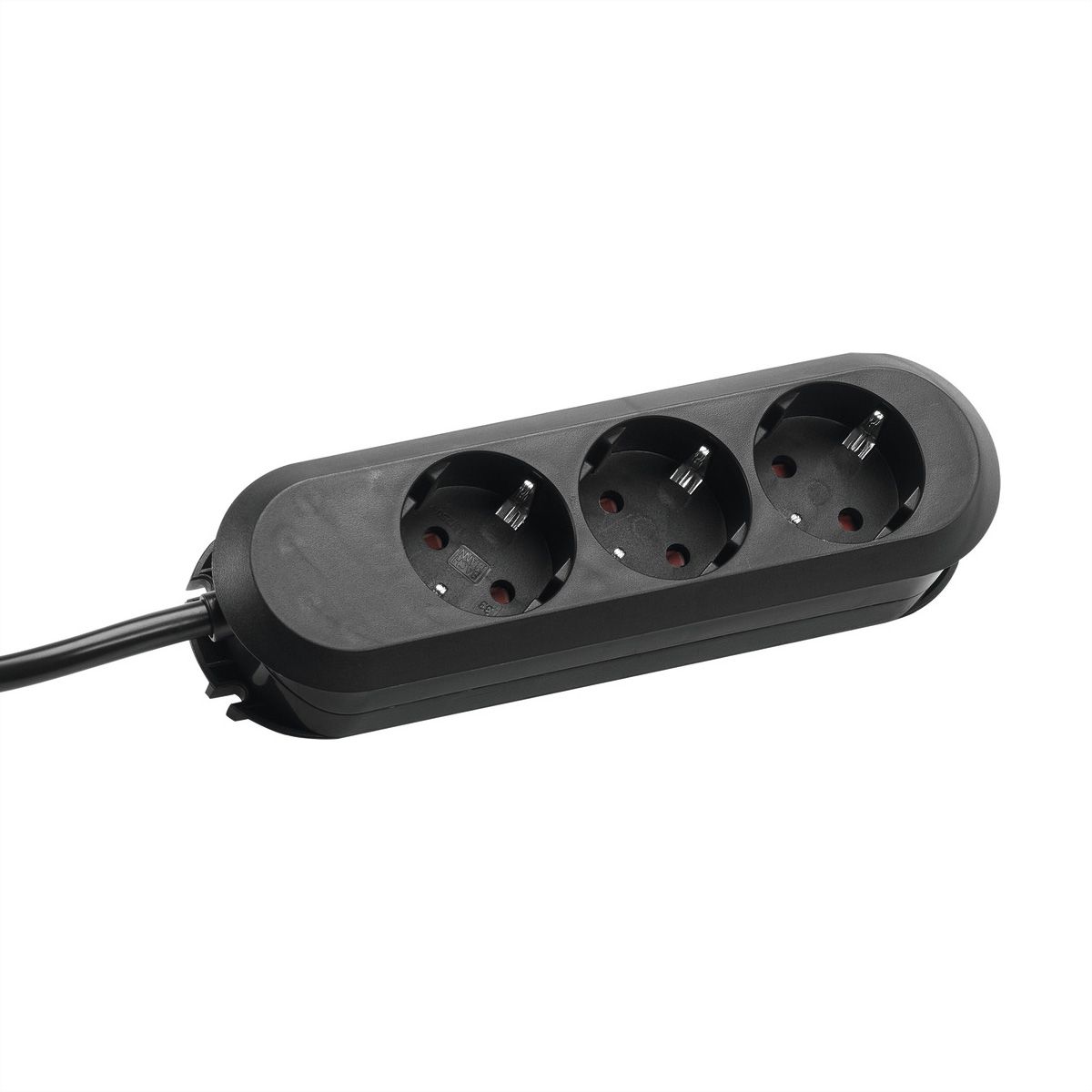 BACHMANN SMART Steckdosenleiste 3x Schutzkontakt, geschraubt, schwarz, 1,5 m