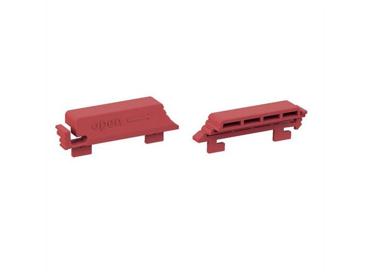 BACHMANN PDU Verriegelungs Clips, für C13 Buchsen, 12er Set, rot