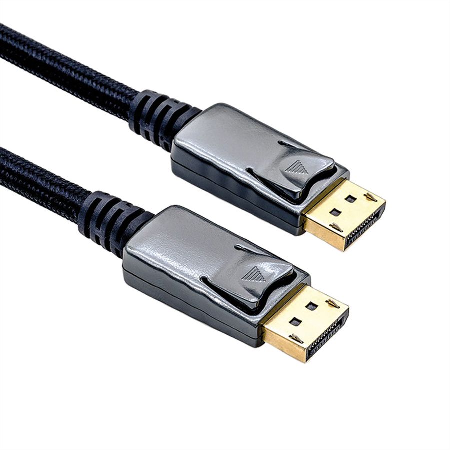 ROLINE DisplayPort Kabel, DP-DP, v1.2, ST - ST, schwarz-metallic, 3 m