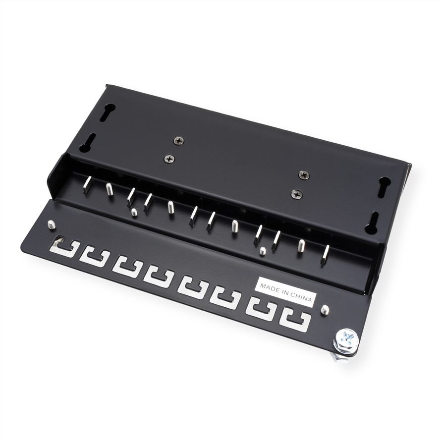 ROLINE Patchpanel, 8 Ports, Cat.5e (Class D), geschirmt, schwarz