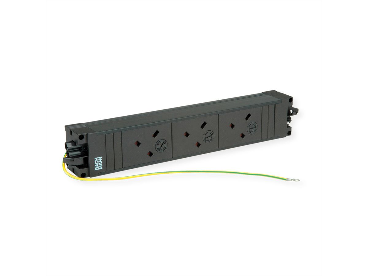 BACHMANN STEP BASE 3xUK 45° GST18 inkl. Erdung, schwarz
