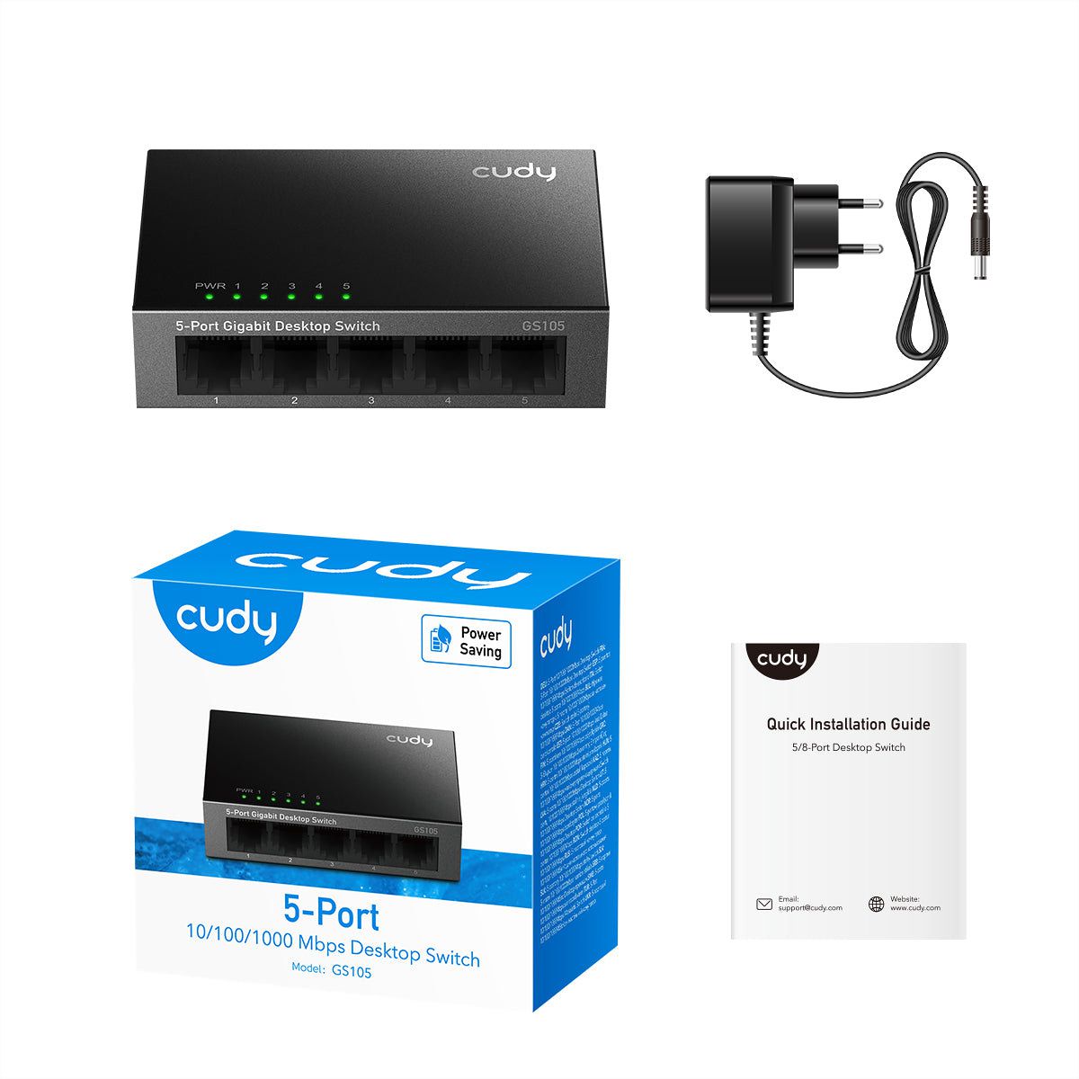 CUDY GS105 5-Port Gigabit Switch