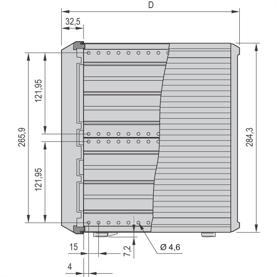 SCHROFF Komplettgehäuse, EMV-geschirmt - PROPAC PRO GEH.6HE 84TE 446T