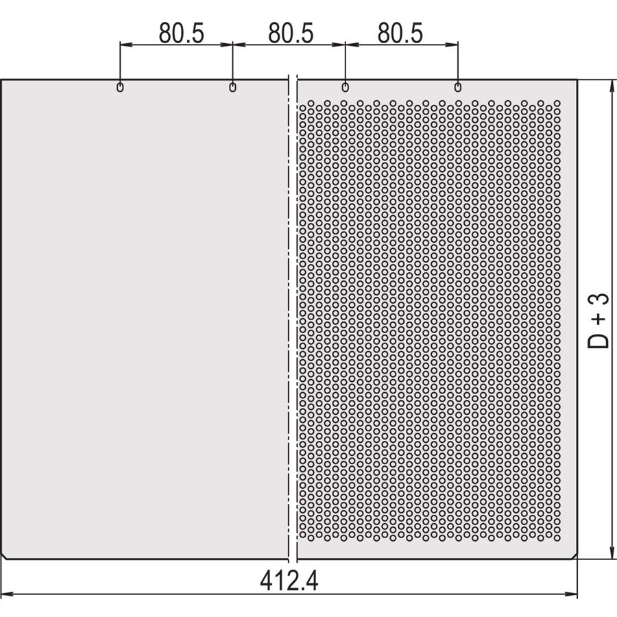 SCHROFF Abdeckbleche - ABDECKBLECH 340T GESCHLOSSEN