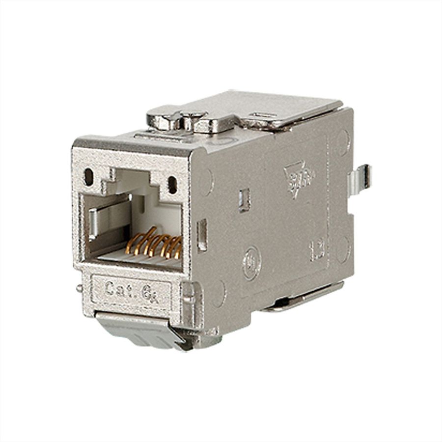 METZ CONNECT C6A Modul Cat.6A (Class EA), 180°, Kabelmontage ohne Werkzeug