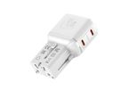 VALUE USB Reise-Charger mit Euro-Flach-/UK-/US-Stecker , 2x USB-C-Anschlüsse, 45 W