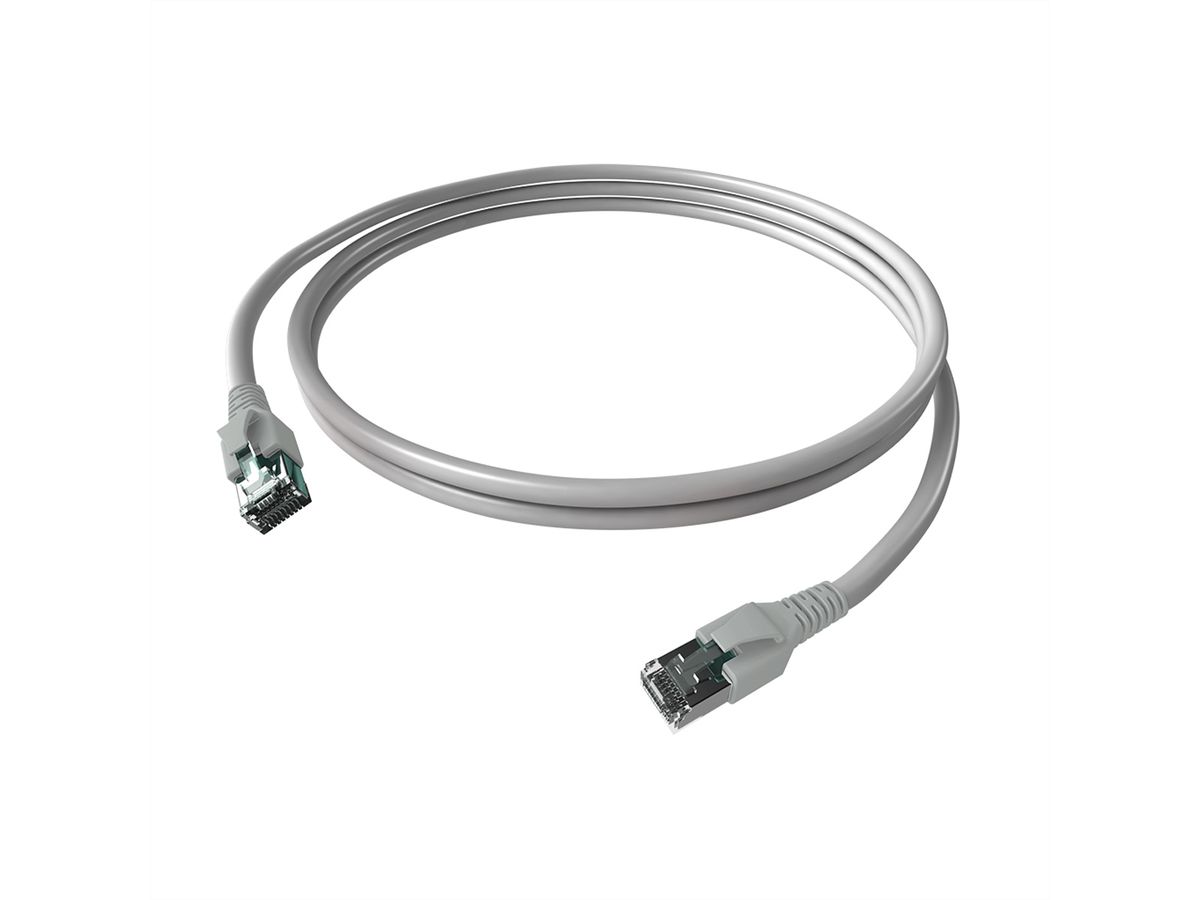 EasyLan FlexBoot Patchkabel Kat.6A, S/FTP, grau, 2 m