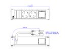 BACHMANN POWER FRAME 2xCEE7/3 1xCM 0,2m GST18 RAL9010