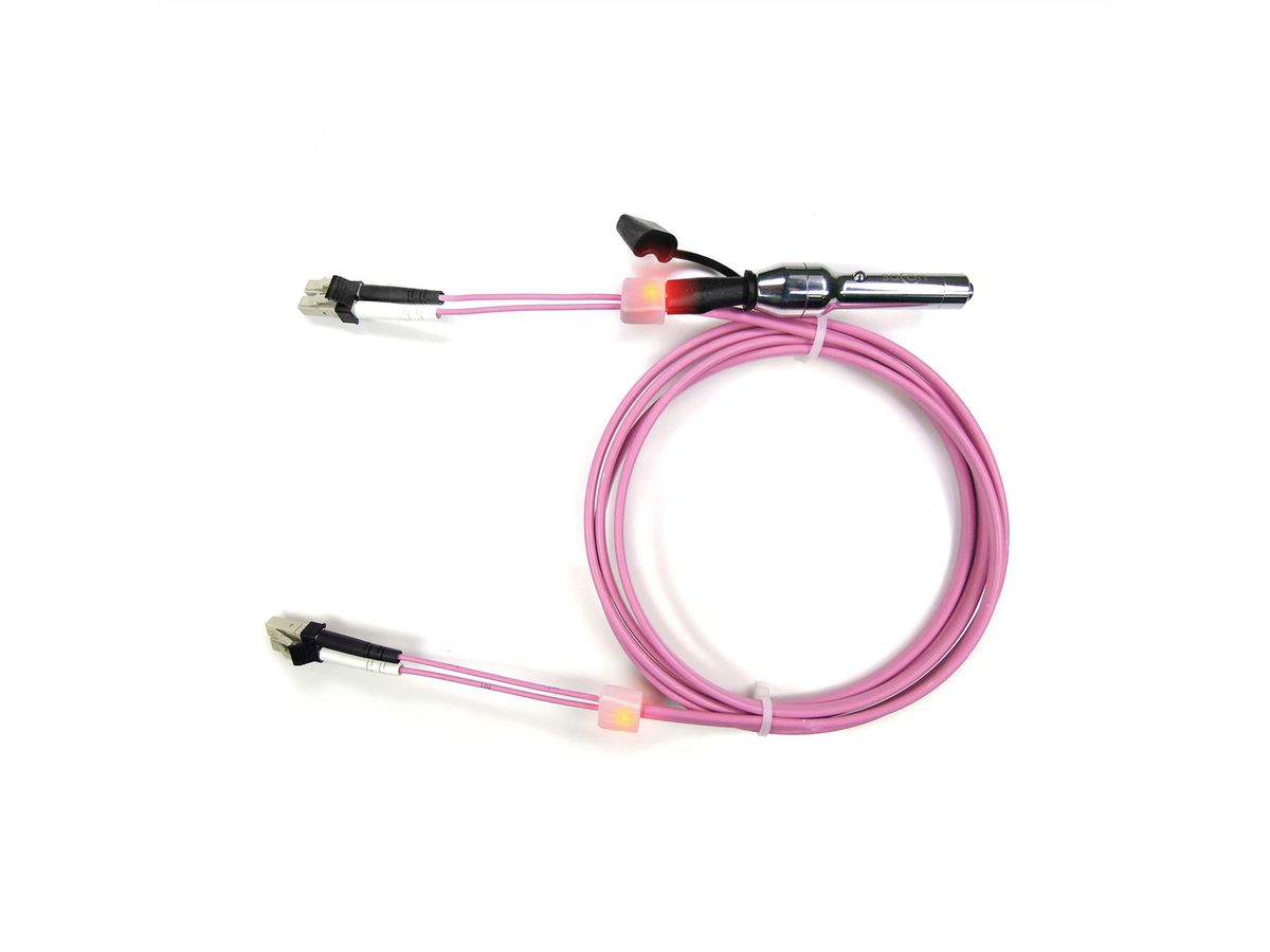 EasyLan LWL-LED-Patchkabel duplex 50/125µm OM4, LC/SC, violett, 1 m