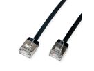 ROLINE U/FTP DataCenter Patchkabel Kat.6A (Class EA), LSOH, slim, extra kurzer Stecker, schwarz, 0,5 m
