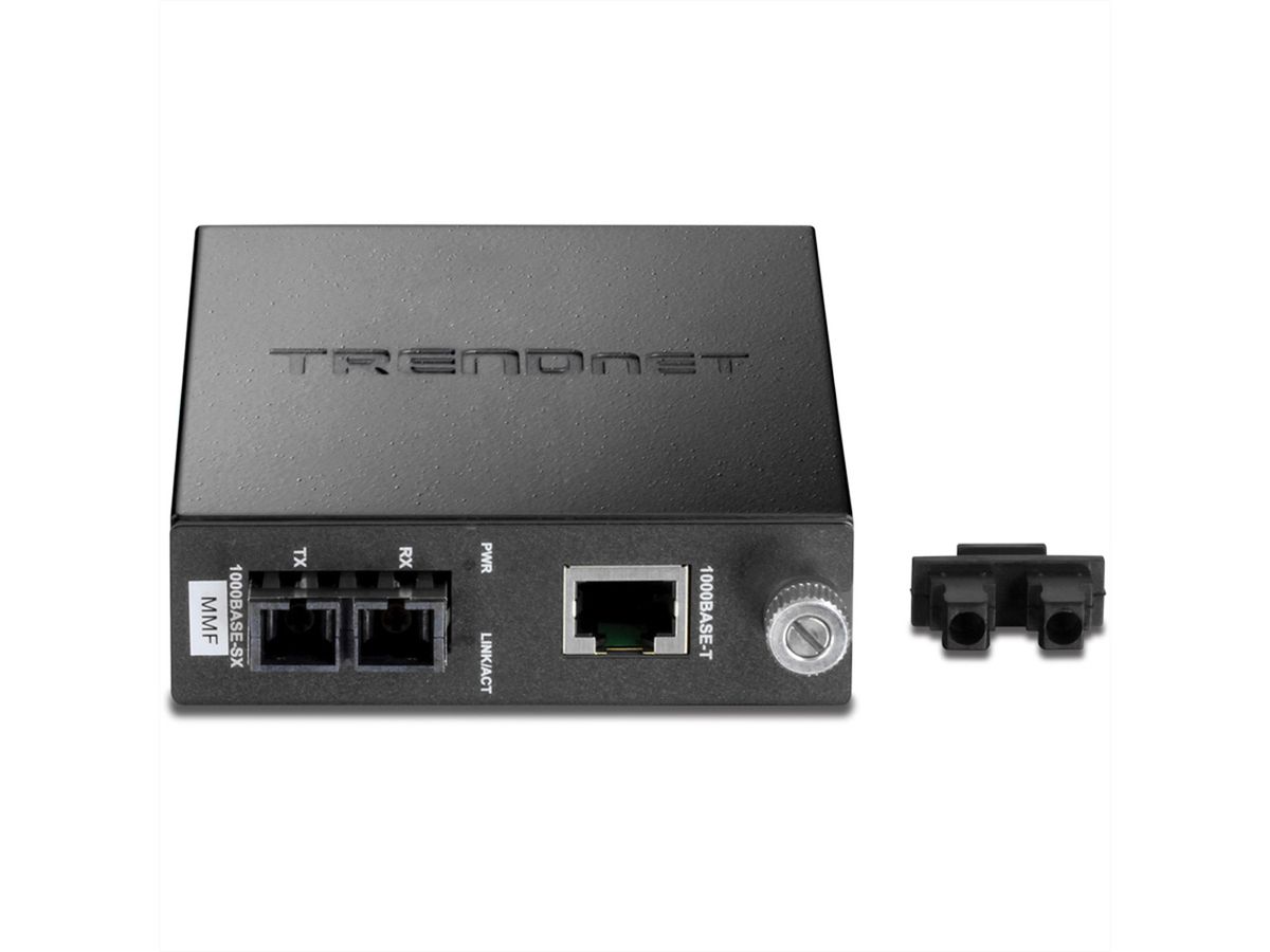 TRENDnet TFC-1000MSC Fiber Converter 1000Base-T to 1000Base-FX Multi-Mode SC