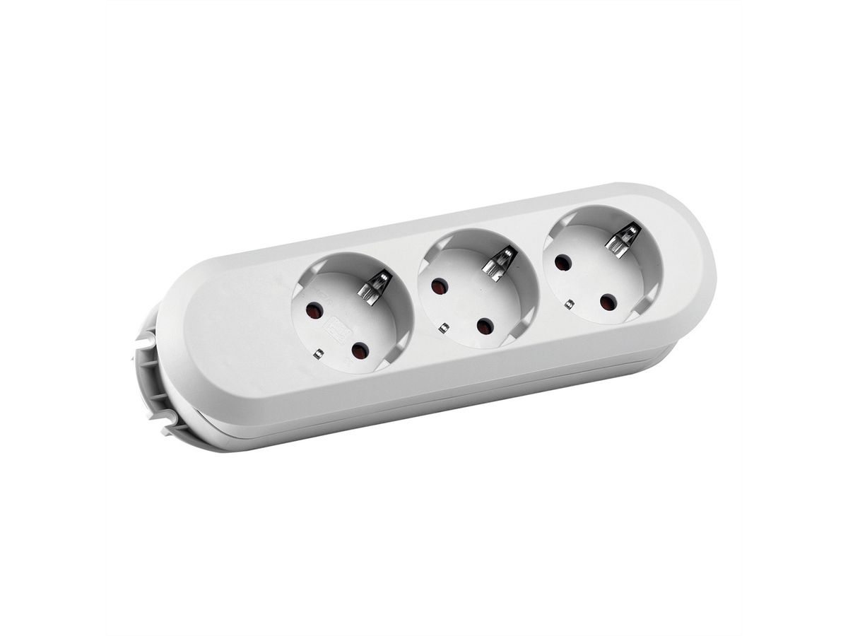 BACHMANN SMART Steckdosenleiste 3xCEE7/3 weiß, ohne Zuleitung