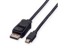 VALUE DisplayPort Kabel, DP ST - Mini DP ST, schwarz, 1 m