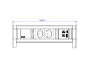 BACHMANN DESK 2xCH 0°, 1xUSB A/C 22W GST18 Schweiz