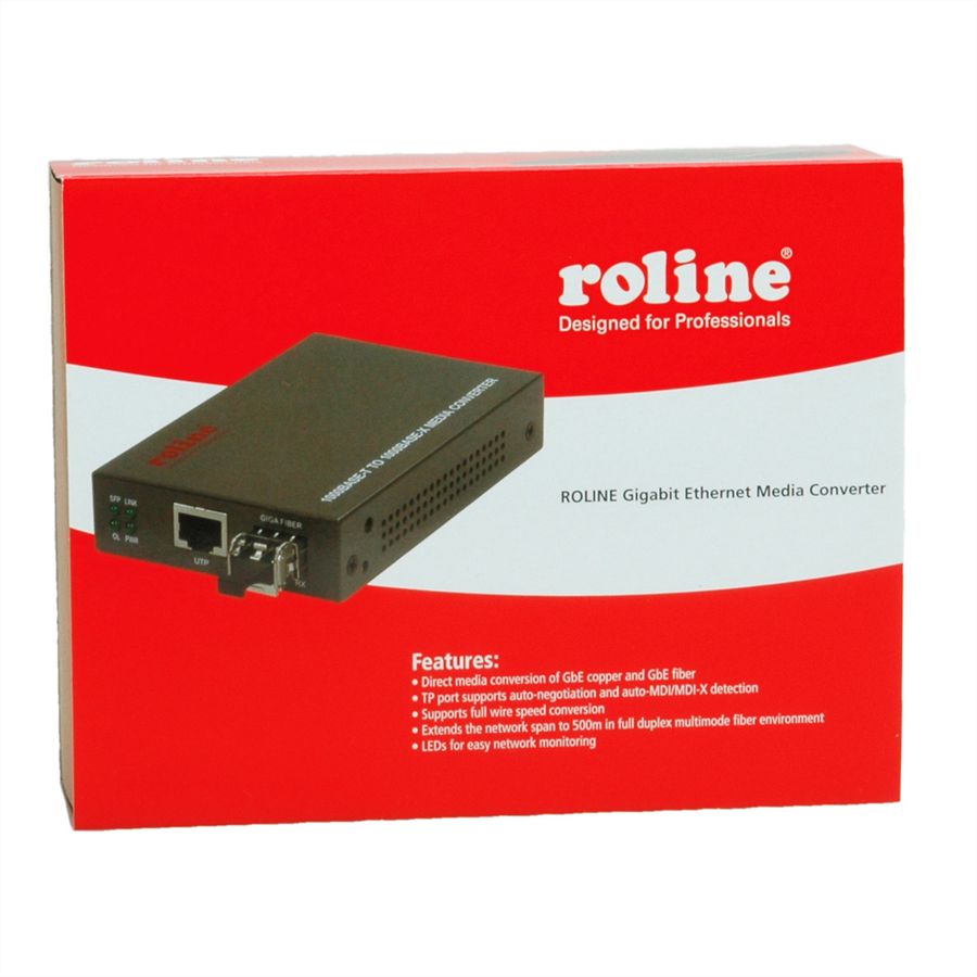 ROLINE Gigabit Konverter, RJ-45 - LC (inkl. mini-GBIC)