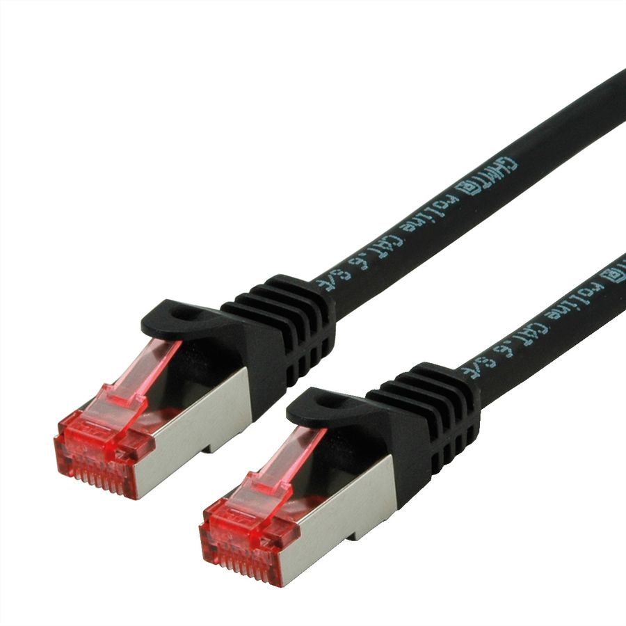 ROLINE Patchkabel Cat.6 S/FTP (PiMF), Component Level, LSOH, schwarz, 0,5 m