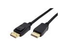 ROLINE GREEN DisplayPort Kabel v2.0, 10K@60Hz, 54Gbit/s, UHBR13.5, DP ST - ST, schwarz, 1 m