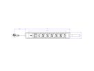 BACHMANN PRIMO 2 6xCEE7/3 1xSchalter mit Schlaufe 2m CEE7/7 RAL5010