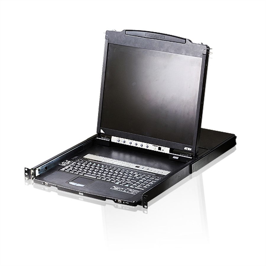 ATEN CL5816N 48cm-LCD KVM Switch USB-PS/2,VGA, 16 Port, IT-Layout