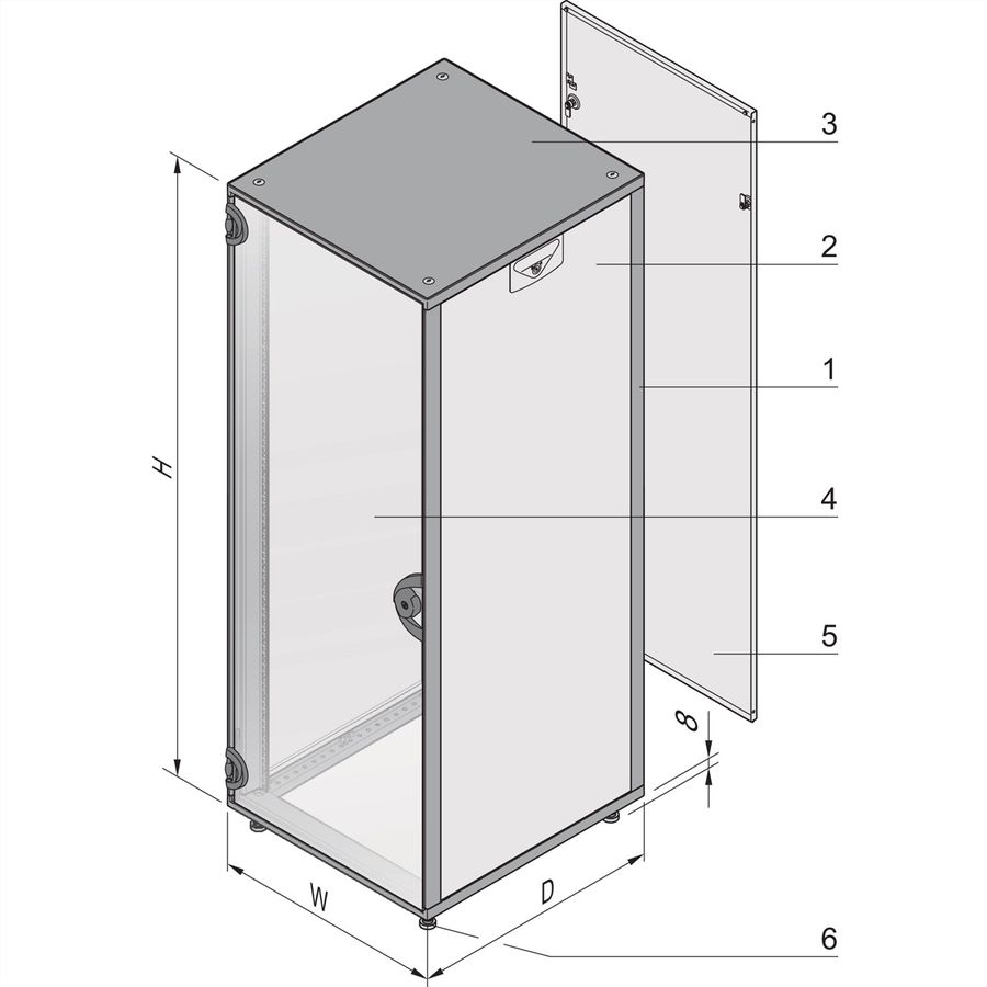 SCHROFF NOVASTAR 19"-Schrank,  38HE 553x800mm, Heavy-Duty