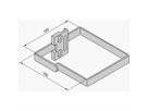 SCHROFF VARISTAR Kabelöse Stahl, 100x100, 4x, an Holm (Schrankbr. 800 mm) o. 19"-Profil